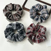 Vintage Handmade Mixed Material Plaid Hair Accessories Hair Ring Hair Rope