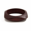 Vintage Handmade Wooden Bracelet With Geometric Style