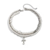 Vintage Imitation Pearl Beaded Hip Hop Rivet Cross Women's Necklace Choker Alloy Pendant Electroplated