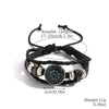 Vintage Leather Bracelet Geometric Style Electroplating Unisex