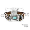 Vintage Leather Bracelet Geometric Style Electroplating Unisex