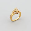 Vintage Leopard Head Bracelet For Women In Gold Plated Environmental Protection Copper With Inlaid Diamond Style Details