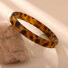Vintage Leopard Print Resin Bracelet For Women With Delicate Tortoiseshell Pattern And Elegant Simple Statement Style