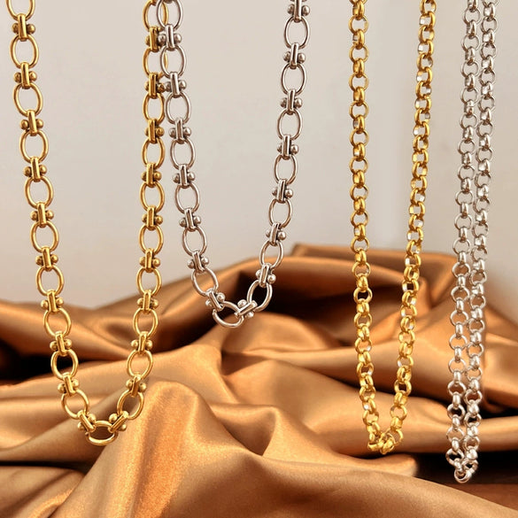 Vintage Minimalist Stainless Steel Ushaped Cross Chain Necklace With Electroplated Titanium Steel Pendant Unisex Jewelry