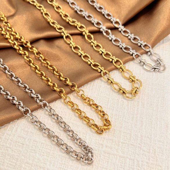 Vintage Minimalist Stainless Steel Ushaped Cross Chain Necklace With Electroplated Titanium Steel Pendant Unisex Jewelry