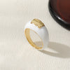Vintage Oil Dropping Copper Geometric Fold Finger Ring Jewelry Accessories