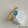 Vintage Painted Rose Oval Gemstone Bangle With Diamond Surround And Elegant Plated Floral Design Jewelry
