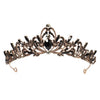 Vintage Palace Style Crown Headband Alloy Diamond Electroplated Princess Hair Jewelry For Women