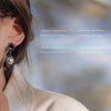 Vintage Palace Style Geometric Imitation Pearl Earrings For Women Electroplated Copper Stud Earrings With Silver Pin