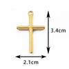 Vintage Personality Cross Pendant Stainless Steel Oil Pressure Rose Embossed Electroplated Accessories