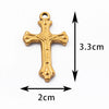 Vintage Personality Cross Pendant Stainless Steel Oil Pressure Rose Embossed Electroplated Accessories