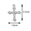 Vintage Personality Cross Pendant Stainless Steel Oil Pressure Rose Embossed Electroplated Accessories
