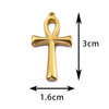 Vintage Personality Cross Pendant Stainless Steel Oil Pressure Rose Embossed Electroplated Accessories