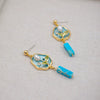 Vintage Plants And Flowers Style Pearls Inlaid Earrings And Bracelet Set