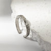 Vintage Printed Embossed Open Plain Stainless Steel Ring With Geometric Pattern And Electroplating For Men And Women