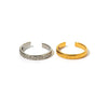 Vintage Printed Embossed Open Plain Stainless Steel Ring With Geometric Pattern And Electroplating For Men And Women