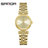 Vintage Quartz Women's Watch With Mesh Band And Alloy Case Round Dial Printed Logo