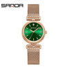 Vintage Quartz Women's Watch With Mesh Band And Alloy Case Round Dial Printed Logo