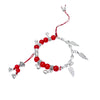 Vintage Red Beaded Alloy Flower Pattern Electroplated Women's Bracelet
