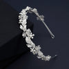 Vintage Rhinestone Flower Bridal Headband Handmade Wedding Hair Accessory For Women