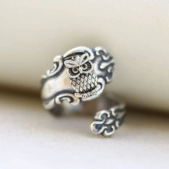 Vintage Rose Gold Bee And Flower Open Ring With Distressed Alloy Finish Adjustable Geometric Nature Inspired Jewelry