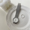 Vintage Silver Alloy Case And Chain Women's Bracelet Watch In College Style With Ordinary Glass Mirror