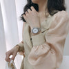Vintage Silver Alloy Case And Chain Women's Bracelet Watch In College Style With Ordinary Glass Mirror