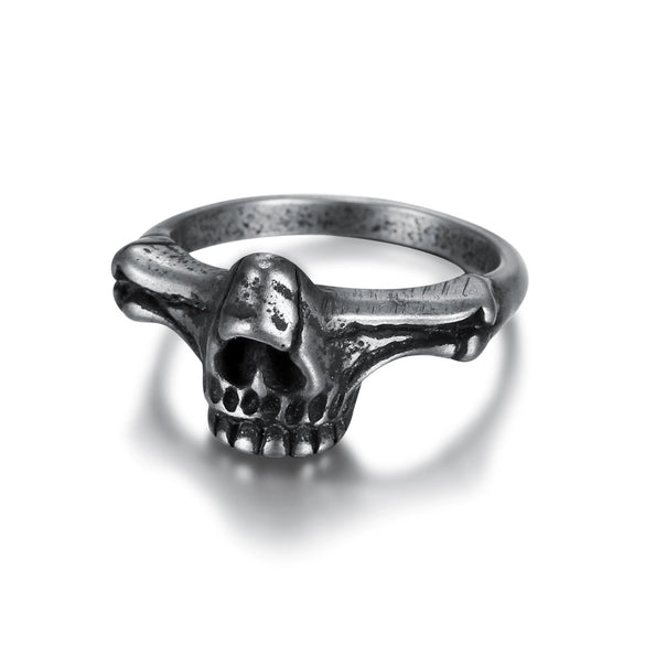 Vintage Skull Stainless Steel Ring For Men And Women Retro Personality Statement Jewelry
