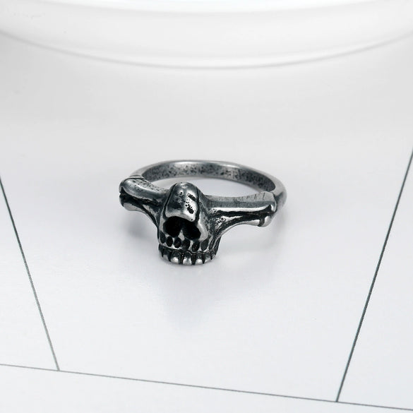 Vintage Skull Stainless Steel Ring For Men And Women Retro Personality Statement Jewelry