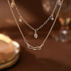 Vintage Snake Pendant Necklace Copper Titanium Steel Electroplating Geometric Pattern For Women