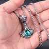 Vintage Stainless Steel Skull Pendant Geometric Hammer Design Cast Jewelry Accessory