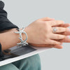 Vintage Starfish Stitching Zinc Alloy Gold And Silver Women's Niche Jewelry Bracelet Ring Suit With Electroplating