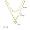 Vintage Style Baroque Style Heart Shape Titanium Steel Plating 18k Gold Plated Layered Necklaces