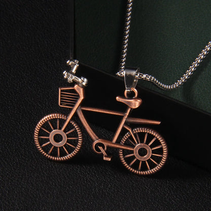 Vintage Style Bicycle 201 Stainless Steel Zinc Alloy Unisex Pendant Necklace