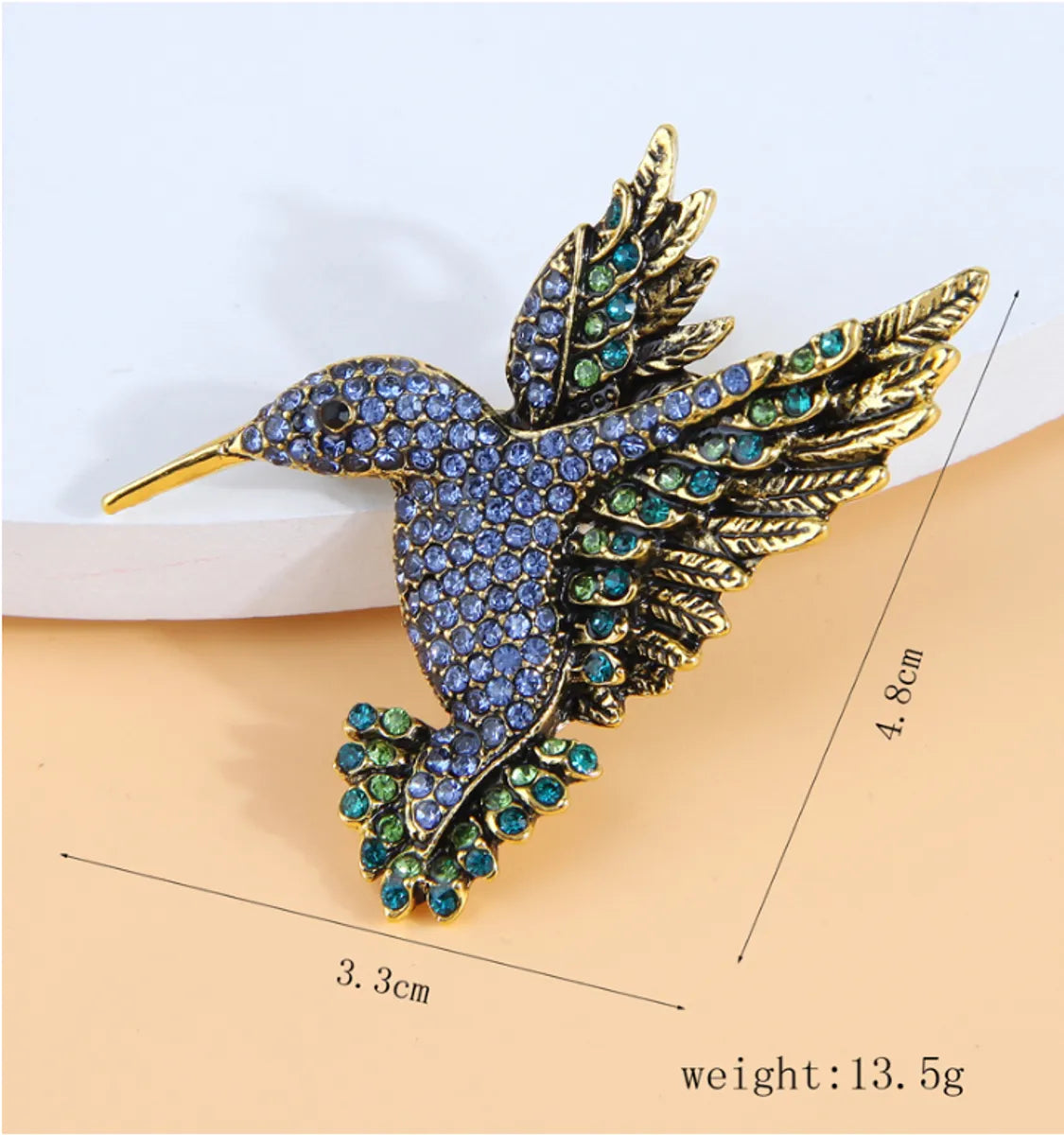 Vintage Style Bird Alloy Inlay Rhinestones Women'S Brooches 1 Piece