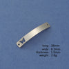 1 Piece Stainless Steel 18K Gold Plated Rose Gold Plated Customization Laser Engraving Butterfly Rectangle
