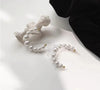 1 Pair Vintage Style C Shape Pearl Alloy Ear Studs