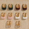 Vintage Style C Shape U Shape Plating Stainless Steel Arylic Gold Plated Ear Studs