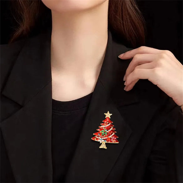 Vintage Style Christmas Tree Alloy Unisex Brooches