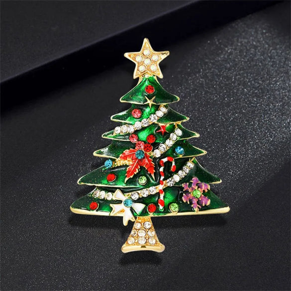 Vintage Style Christmas Tree Alloy Unisex Brooches
