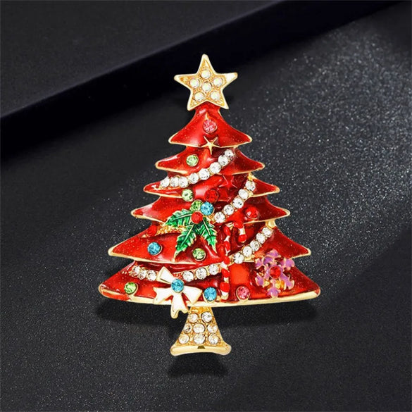 Vintage Style Christmas Tree Alloy Unisex Brooches