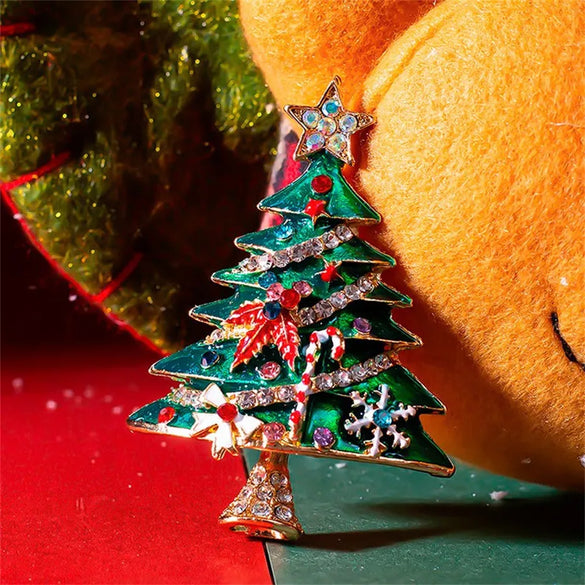 Vintage Style Christmas Tree Alloy Unisex Brooches