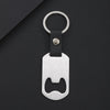 Vintage Style Classic Style Customization Laser Engraving 201 Stainless Steel Pu Leather Plating Unisex Bag Pendant Can Openers Keychain