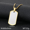 Vintage Style Classic Style Rectangle 304 Stainless Steel 18K Gold Plated Men'S Pendant Necklace Men Pendant Necklaces