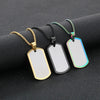 Vintage Style Classic Style Rectangle 304 Stainless Steel 18K Gold Plated Men'S Pendant Necklace Men Pendant Necklaces
