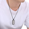 Vintage Style Classic Style Rectangle 304 Stainless Steel 18K Gold Plated Men'S Pendant Necklace Men Pendant Necklaces