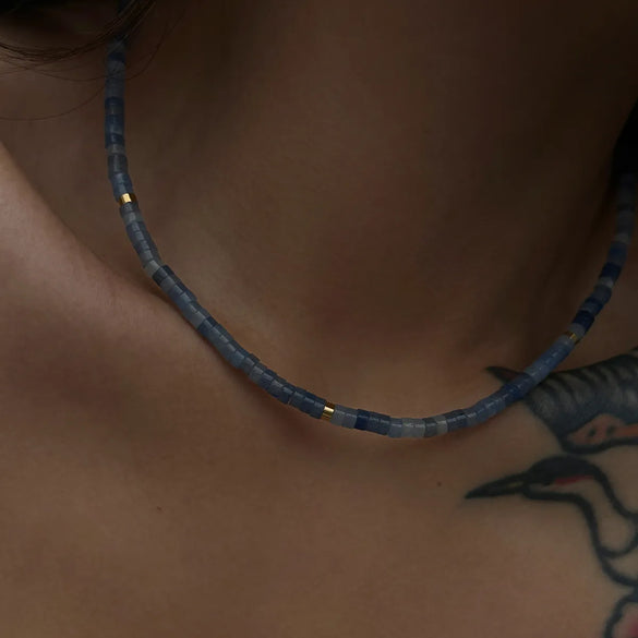 Vintage Style Classic Style Roman Style Round 18K Gold Plated Natural Stone 304 Stainless Steel Beaded Wholesale Pendant Necklace