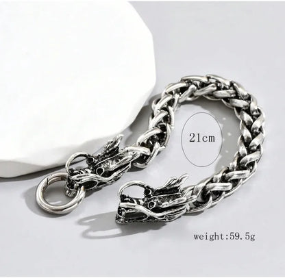 Vintage Style Dragon Alloy Men'S Bracelets