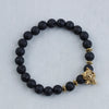 Vintage Style Dragon Beaded Volcanic Rock Men'S Bracelets