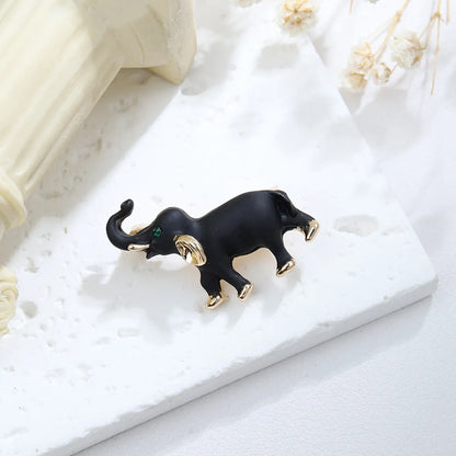 Vintage Style Elephant Alloy Plating Unisex Brooches